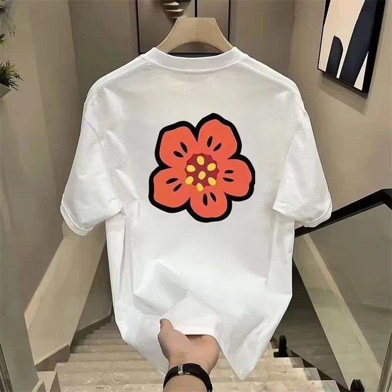 Streetwear Brand With Flowers - 2026 Cartoon Flower T-Shirt Men's Cotton