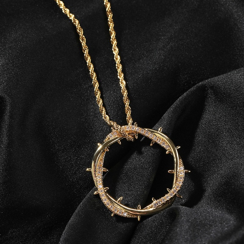 Streetwear Brand Accessories - Retro Thorns Crown Pendant Necklace Unique
