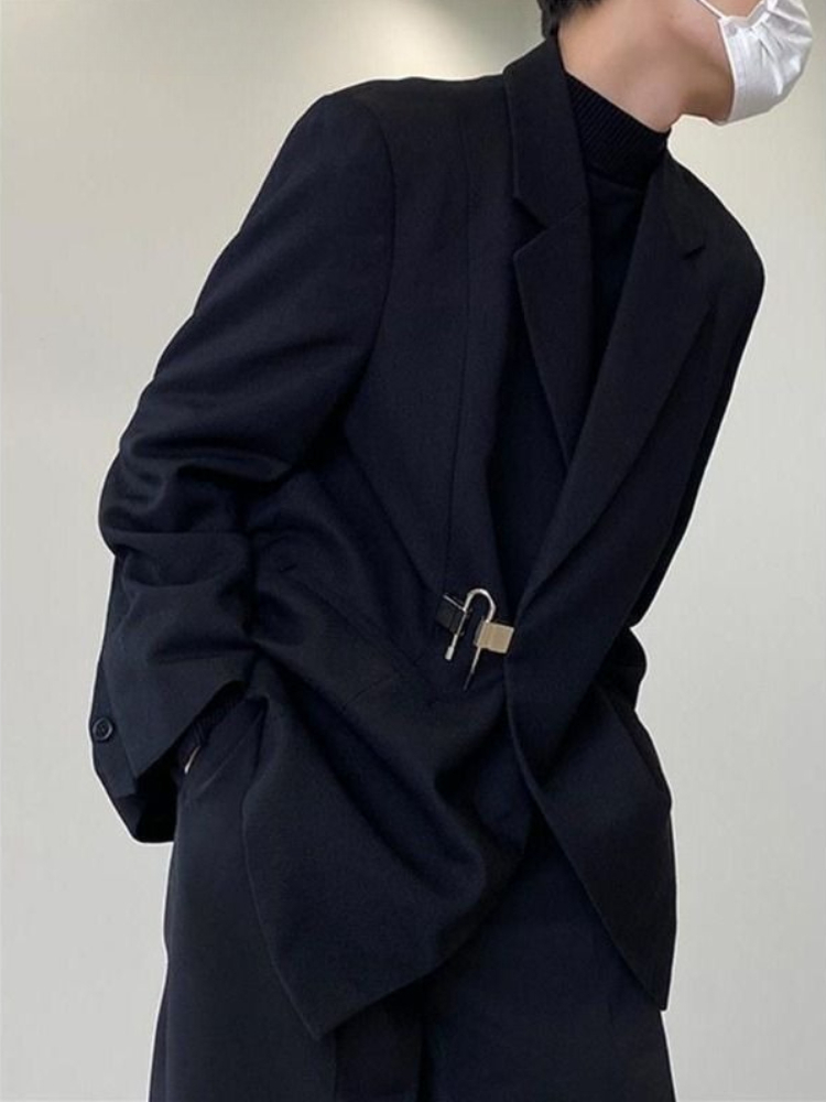 Men's White Casual Blazer Set  - Streetwear Brand Niche 评论和价格