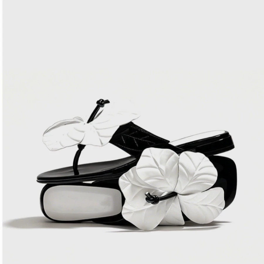 Brand Shoes Female  Summer New - Streetwear Brand With Flowers 评论和价格